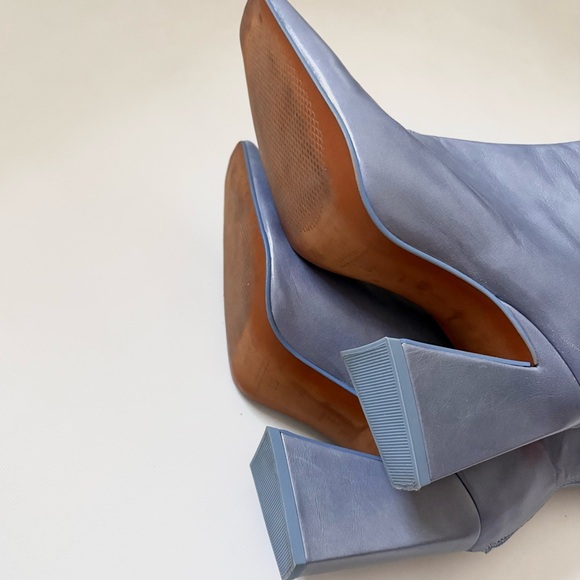 NWOT L’INTERVALLE Lizzo Blue Leather Boots - Picture 5 of 6